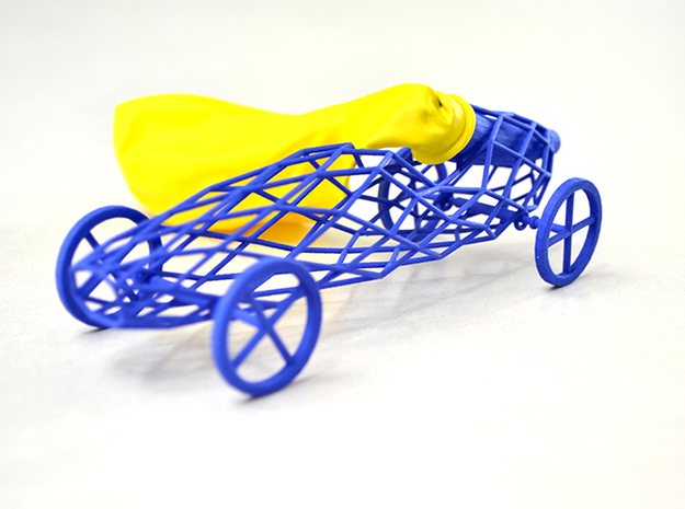 balloon toy car in Blue Processed Versatile Plastic