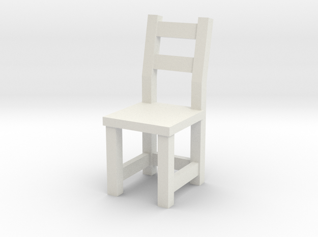 1:48 IVAR Chair (not full size) in White Natural Versatile Plastic