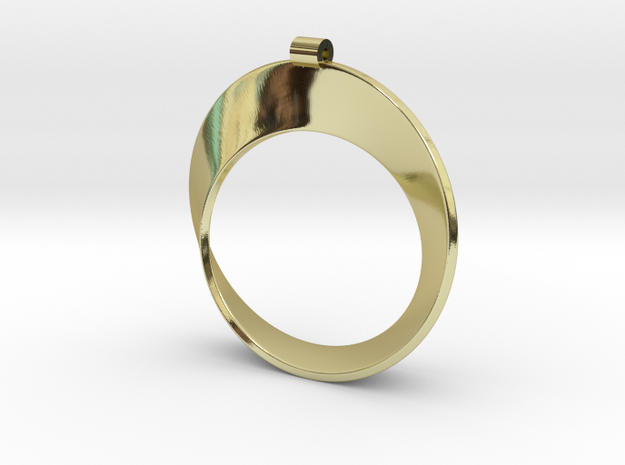 Moebius Strip in 18k Gold Plated Brass