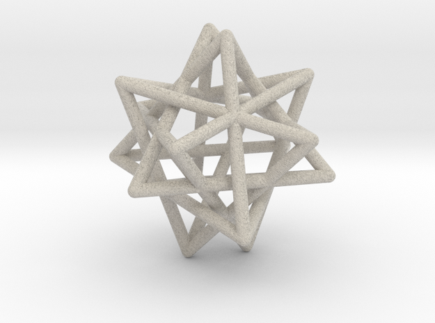Tetrahedron 4 Compound, round struts in Natural Sandstone