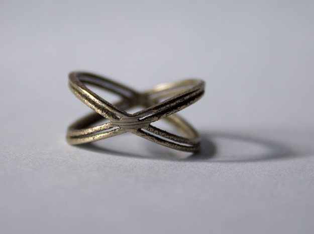 The X Ring in Natural Silver: 7 / 54