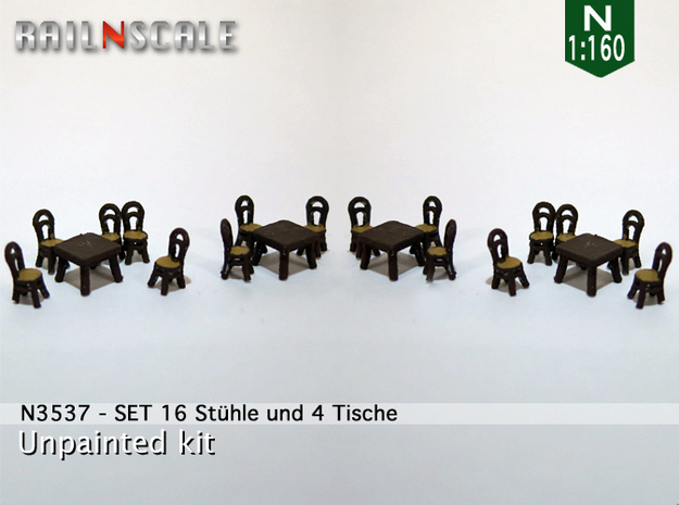 SET Thonet Nr.14 mit 16 Stühle und 4 Tische (N) in Tan Fine Detail Plastic