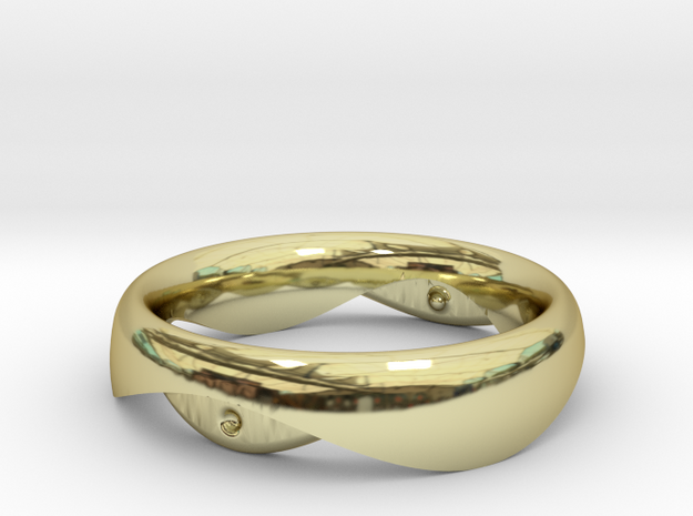 Swing Ring elliptical 17mm inner diameter in 18k Gold Plated Brass
