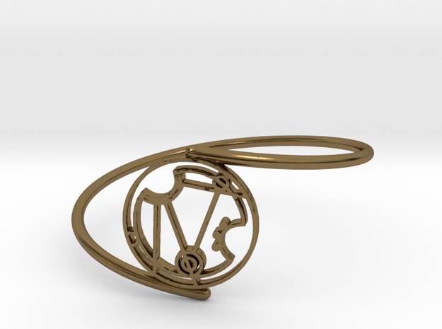 Nerissa - Bracelet Thin Spiral in Polished Bronze