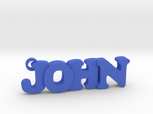 JOHN (Keychain - Pendant) in Blue Processed Versatile Plastic