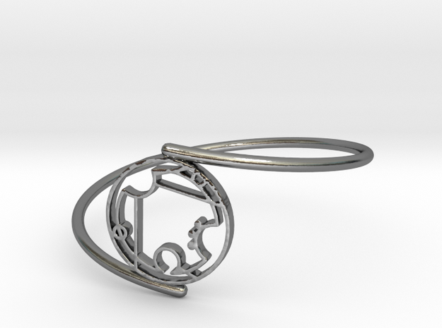 Grace - Bracelet Thin Spiral in Polished Silver