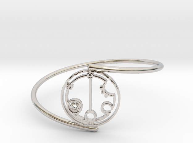 Gabrielle - Bracelet Thin Spiral in Rhodium Plated Brass
