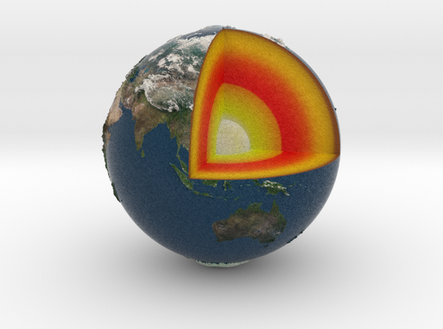 Earth with relief in Full Color Sandstone