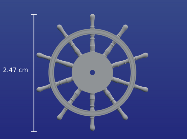 1:72 HMS Victory Ships Wheel in Tan Fine Detail Plastic