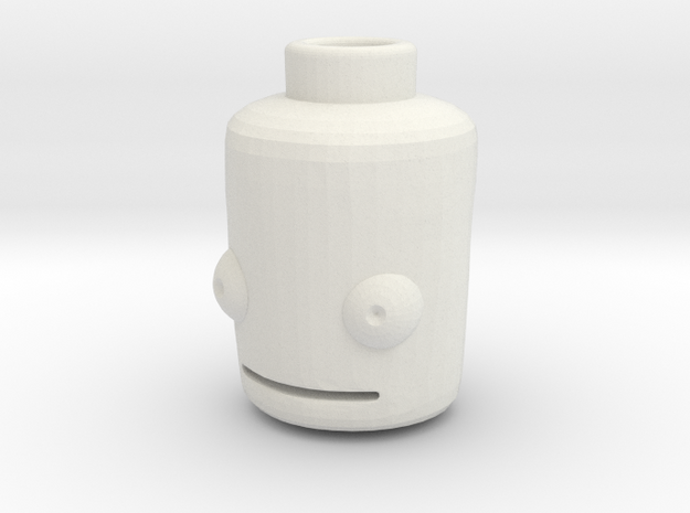 Head KSP for Lego (basic with nub) in White Natural Versatile Plastic