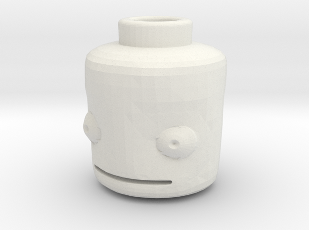 Head KSP for Lego (full compatibility) in White Natural Versatile Plastic