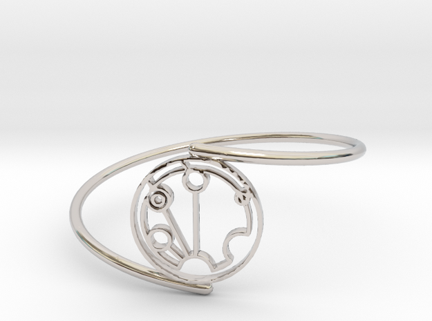 Stephen - Bracelet Thin Spiral in Rhodium Plated Brass