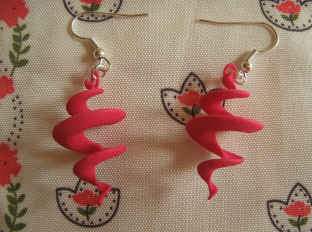 Tobogan Earrings in Pink Processed Versatile Plastic