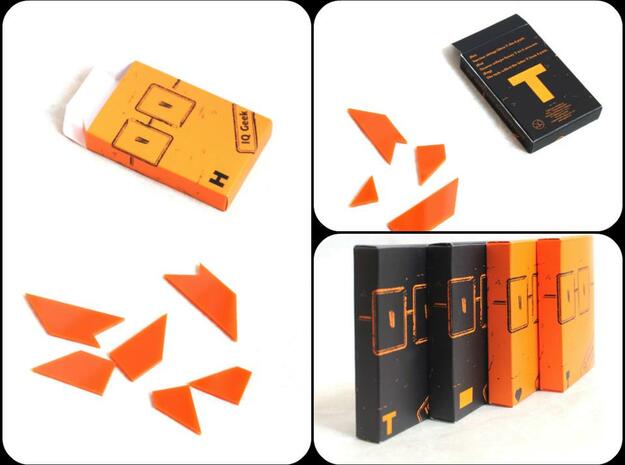 IQGeek puzzle, letter  in Orange Processed Versatile Plastic
