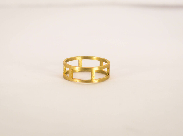 Simple Ring Size 6 in Natural Brass