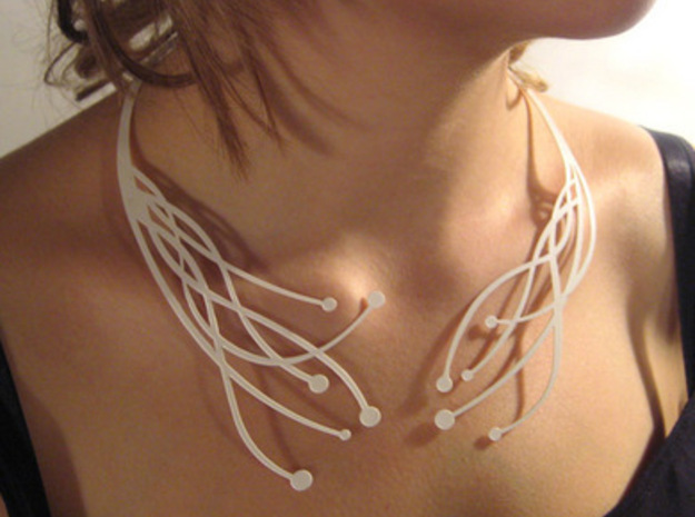 Neural Necklace in White Natural Versatile Plastic
