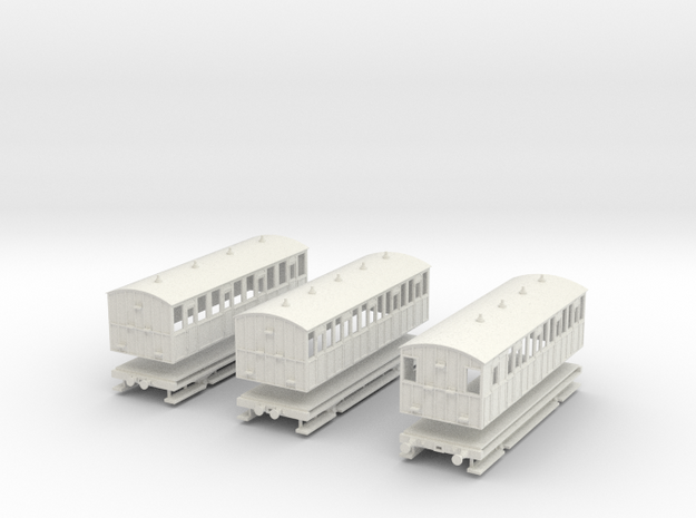 District Railway four wheelers in White Natural Versatile Plastic
