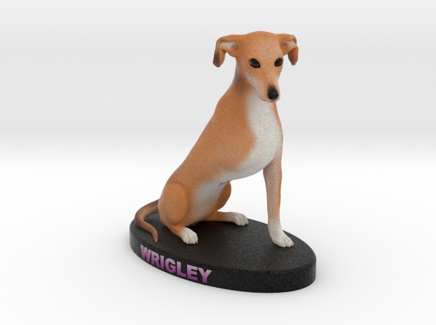 Custom Dog Figurine - Wrigley in Full Color Sandstone