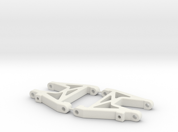 RC10DS Rear Arms (shorter) in White Natural Versatile Plastic