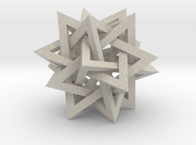 Tetrahedron 5 Compound, quadrilateral struts in Natural Sandstone