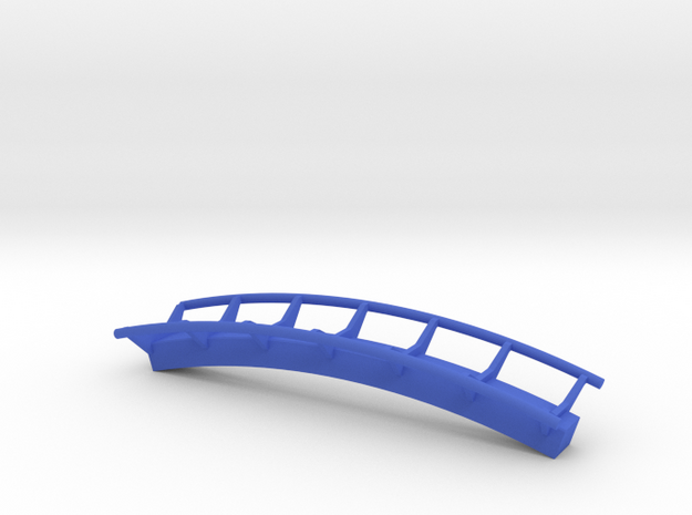 Curved rail inverted size 2 in Blue Processed Versatile Plastic