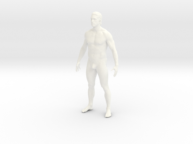 Naked man in 10cm Passed in White Processed Versatile Plastic: 1:20