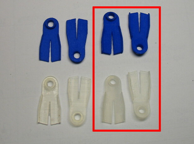 Minifig Splitfins with angled blade in White Processed Versatile Plastic