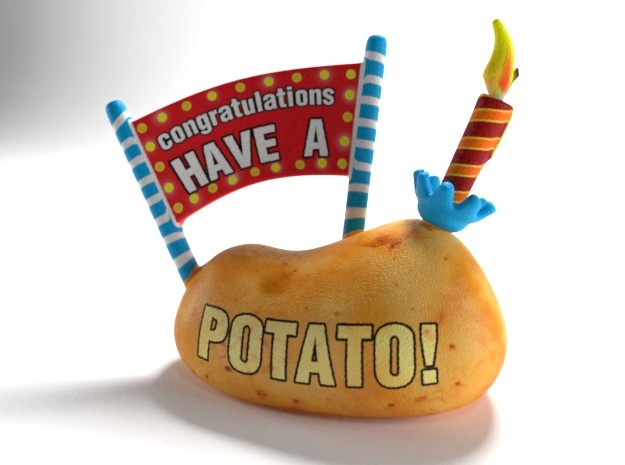 Congratulations - Have a Potato! in Full Color Sandstone
