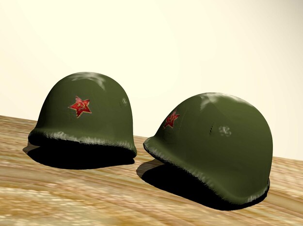 Soviet helmet WWII for lego  in Full Color Sandstone