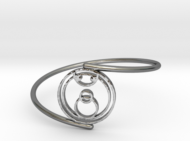 Joy - Bracelet Thin Spiral in Fine Detail Polished Silver