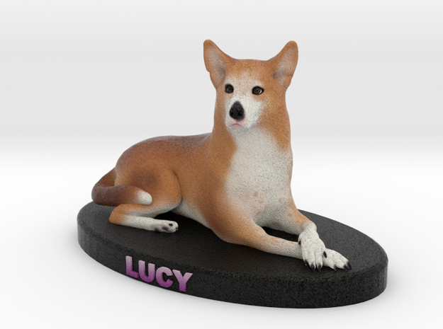 Custom Dog Figurine - Lucy in Full Color Sandstone