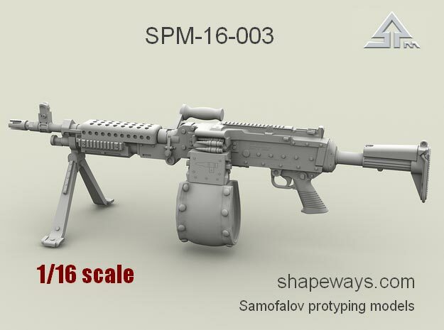 1/16 SPM-16-003 m240L 7.62mm machine gun in Tan Fine Detail Plastic