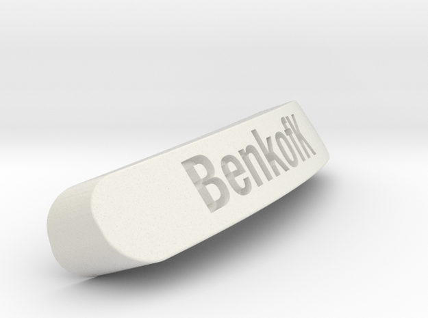 BenkofK Nameplate for Steelseries Rival in White Natural Versatile Plastic