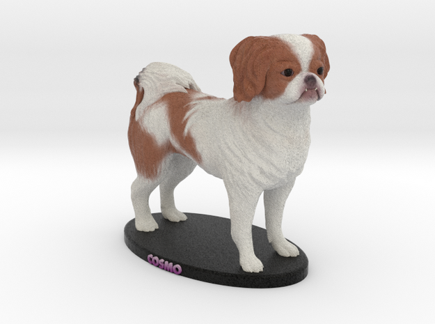 Custom Dog Figurine - Cosmo in Full Color Sandstone