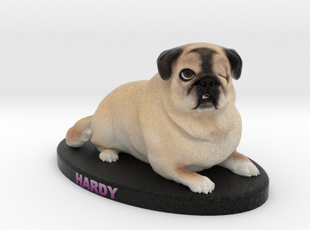 Custom Dog Figurine - Hardy in Full Color Sandstone