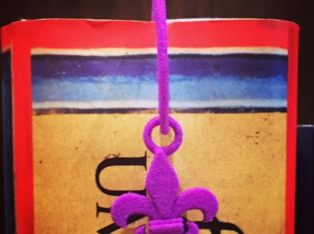 Fleur De Lys charm bookmark in Purple Processed Versatile Plastic