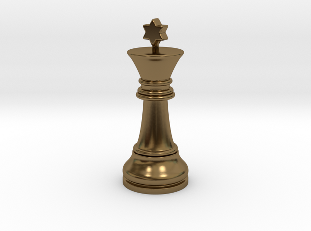 Single Chess King Star Big | Timur Prince Vizir in Polished Bronze