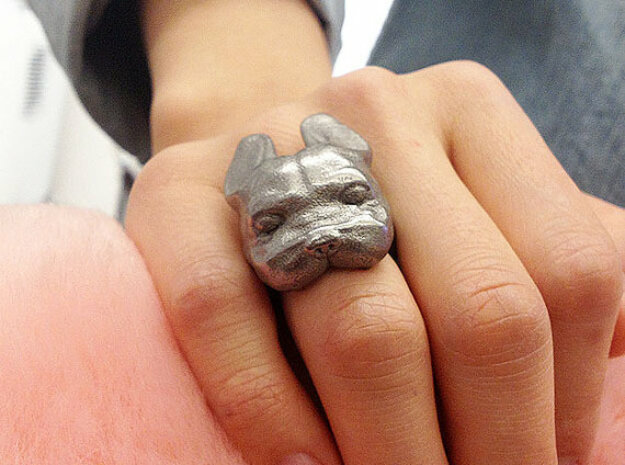 French Bulldog Ring Frenchie Face
