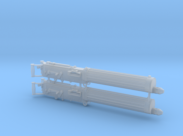 Two 1/16 scale Vickers Heavy Machine Guns. in Tan Fine Detail Plastic