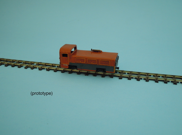 Low profile tunnelling and mining diesel locomotiv in Smooth Fine Detail Plastic
