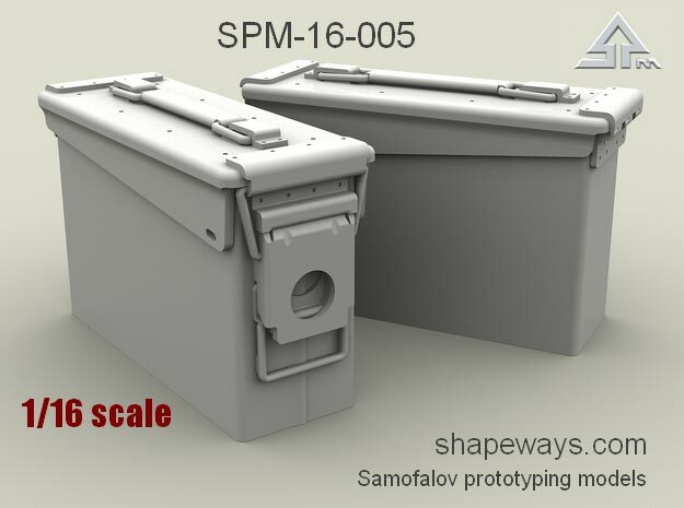 1/16 SPM-16-005 30.cal ammobox in Clear Ultra Fine Detail Plastic