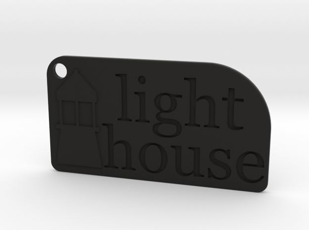 Light House Key Chain in Black Natural Versatile Plastic