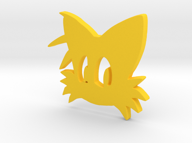 3D Tails Logo in Yellow Processed Versatile Plastic