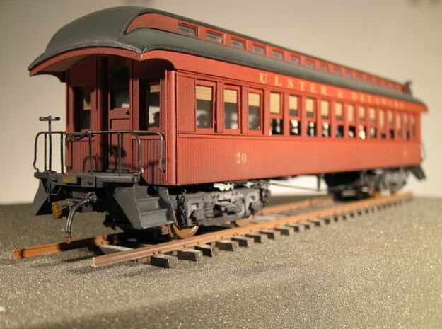 Wood Passenger Truck S Scale 1/64  in Smooth Fine Detail Plastic