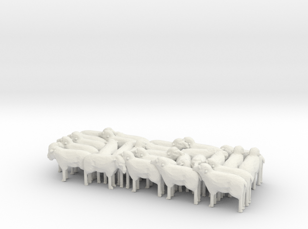 1:64 Scale J Wagon Sheep Load Variation 1 in White Natural Versatile Plastic