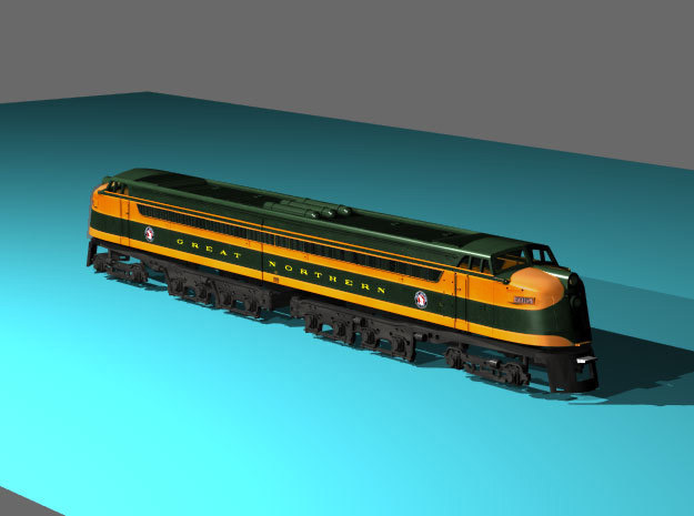 GN W-1 Heavy Electric Great Northern in Smooth Fine Detail Plastic