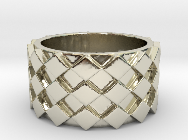 Futuristic Diamond Ring Size 5 in 14k White Gold