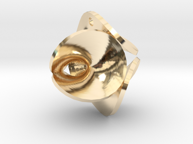 Enneper Earring / Pendant in 14k Gold Plated Brass