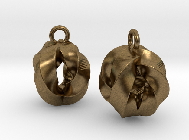 Crossing-Rings-EarRings in Natural Bronze