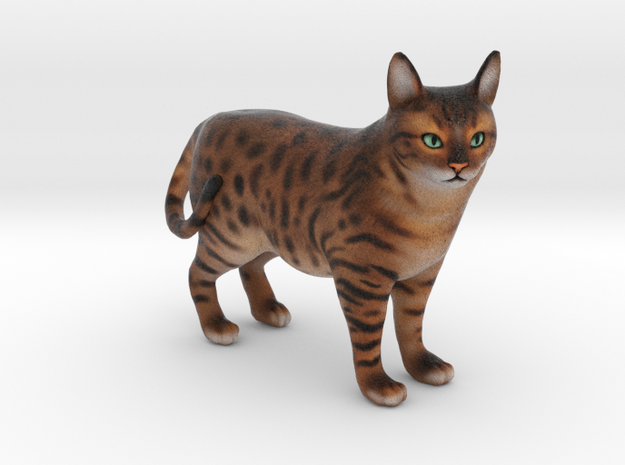 Custom Cat Figurine - Jackson in Full Color Sandstone